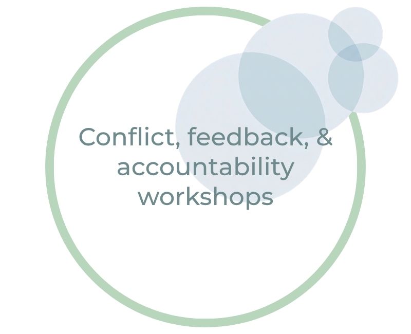 Conflict, feedback, & accountability workshops Conflict, feedback, & accountability workshops